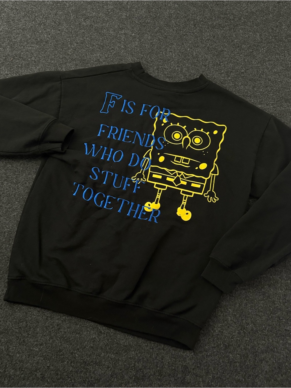 Nickelodeon Women’s L SpongeBob SquarePants Sweatshirt F Is For Friends Pullover